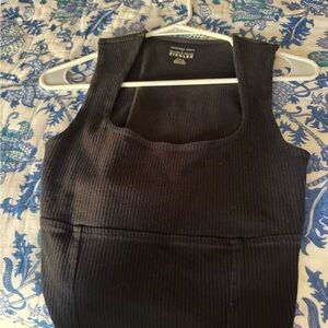 American Eagle Outfitters Black Ribbed Tank Top